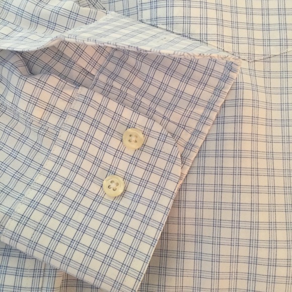 Forsyth of Canada L/S dress shirt WH/BL tattersall - Picture 8 of 8